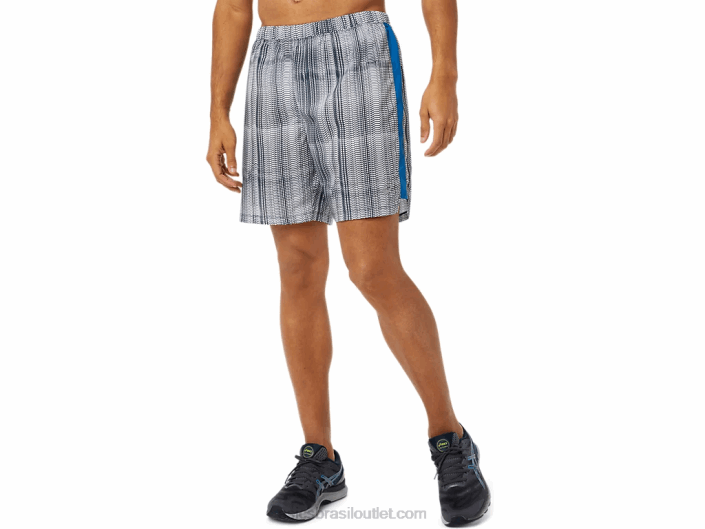short gráfico 7in pronto para homem 462T1501 impressão azul francesa/lake drive Asics