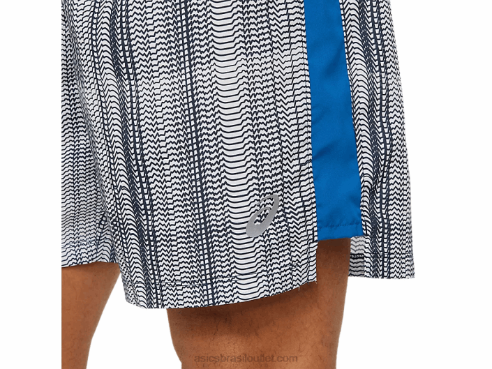 short gráfico 7in pronto para homem 462T1501 impressão azul francesa/lake drive Asics
