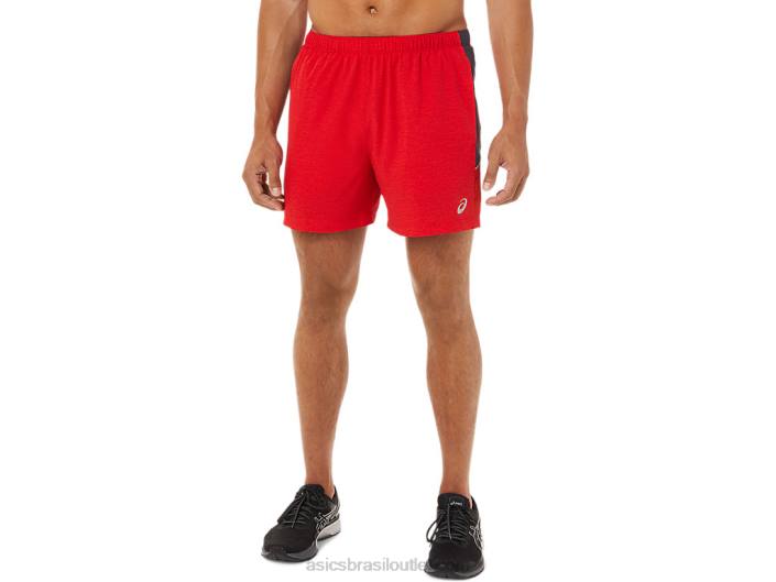 short masculino 5in pr lyte 462T1824 vermelho elétrico urze/cinza Asics