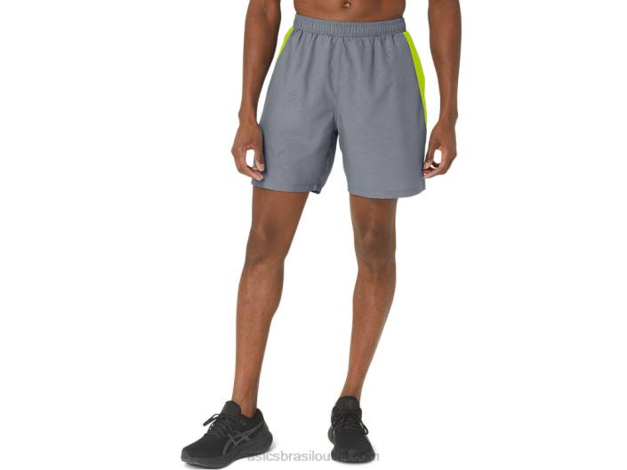 short masculino 7 pol. pr lyte 2.0 462T291 folha de rocha/raspas de limão Asics