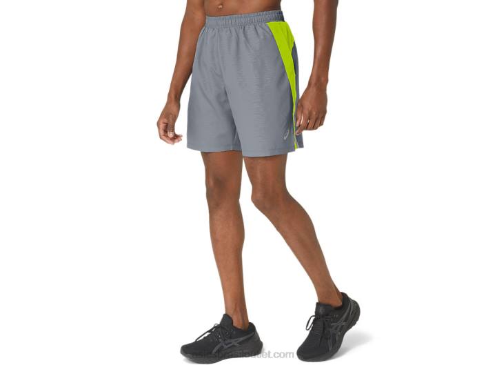 short masculino 7 pol. pr lyte 2.0 462T291 folha de rocha/raspas de limão Asics