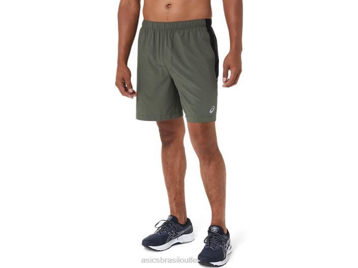 short masculino 7in pr lyte 462T1022 manto verde htr/perf preto Asics