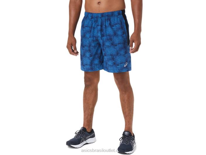 short masculino 7in pr lyte 462T1029 tie dye azul/perf preto Asics