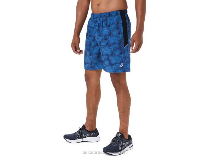short masculino 7in pr lyte 462T1029 tie dye azul/perf preto Asics