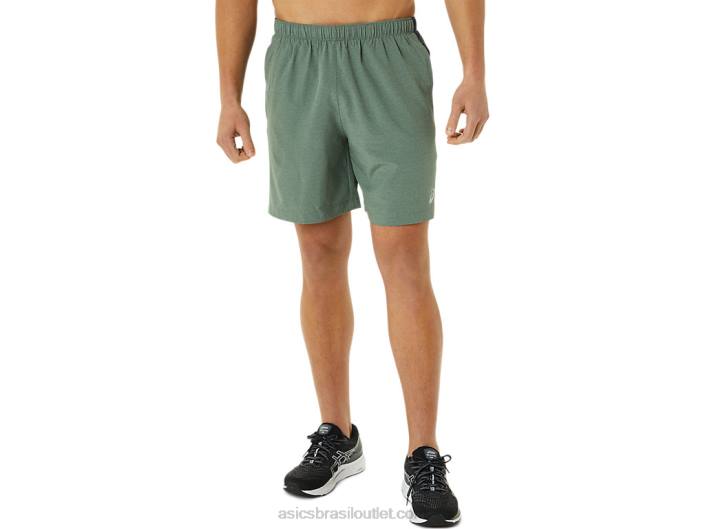 short masculino 7in pr lyte 462T1362 impressão verde líquen/azul francês Asics