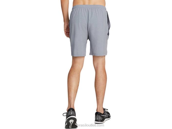 short masculino 7in pr lyte 462T2053 estampa spacedye sheet rock/cinza Asics