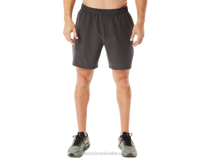 short tecido 7 polegadas masculino 462T953 cinza obsidiana Asics