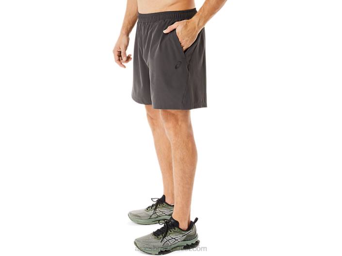 short tecido 7 polegadas masculino 462T953 cinza obsidiana Asics