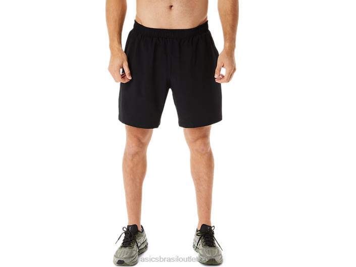 short tecido 7 polegadas masculino 462T967 desempenho preto Asics