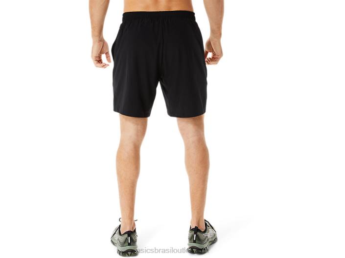 short tecido 7 polegadas masculino 462T967 desempenho preto Asics