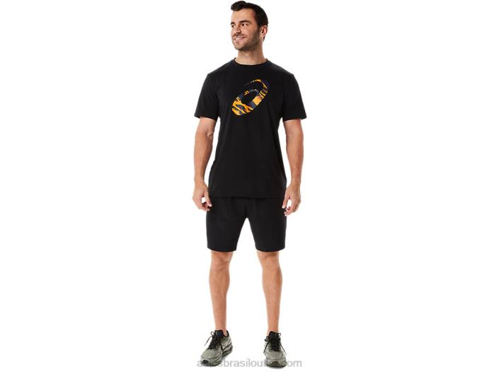 short tecido 7 polegadas masculino 462T967 desempenho preto Asics