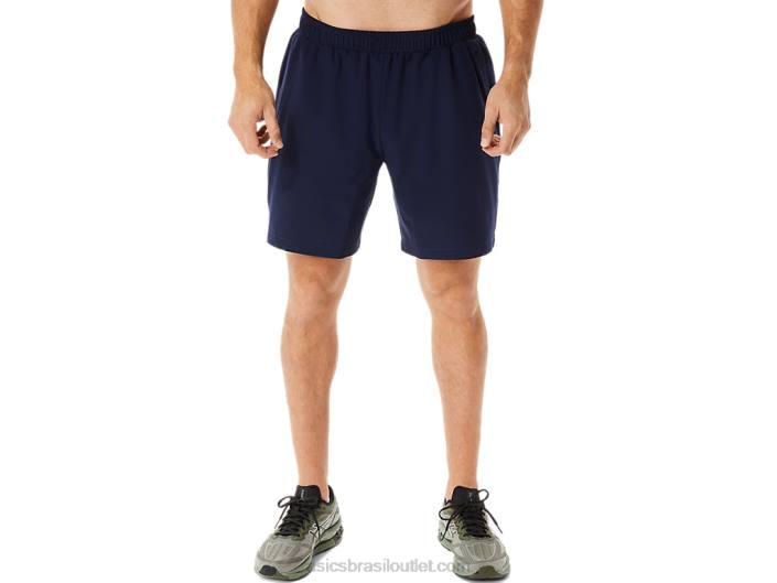short tecido 7 polegadas masculino 462T968 meia-noite Asics
