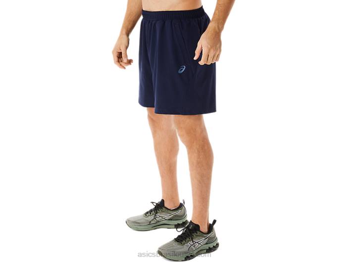 short tecido 7 polegadas masculino 462T968 meia-noite Asics