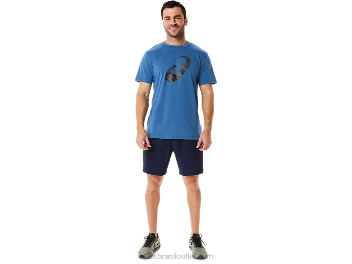 short tecido 7 polegadas masculino 462T968 meia-noite Asics