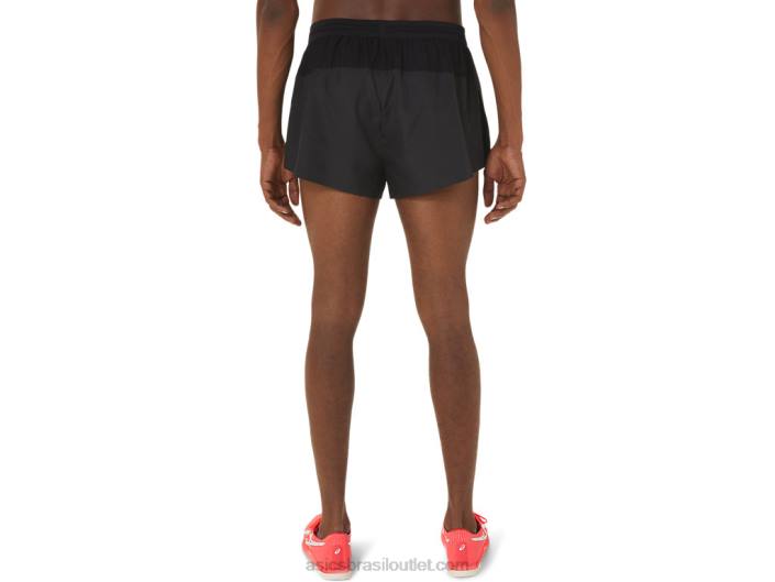 short tecido actibreeze light masculino 462T262 desempenho preto Asics