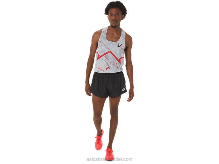 short tecido actibreeze light masculino 462T262 desempenho preto Asics