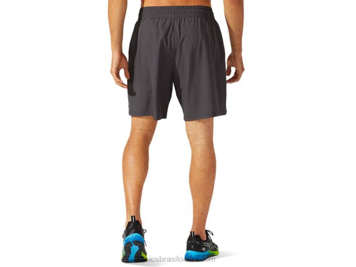 short trem tecido 7in masculino 462T1786 cinza grafite Asics