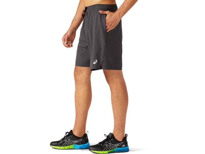 short trem tecido 7in masculino 462T1786 cinza grafite Asics