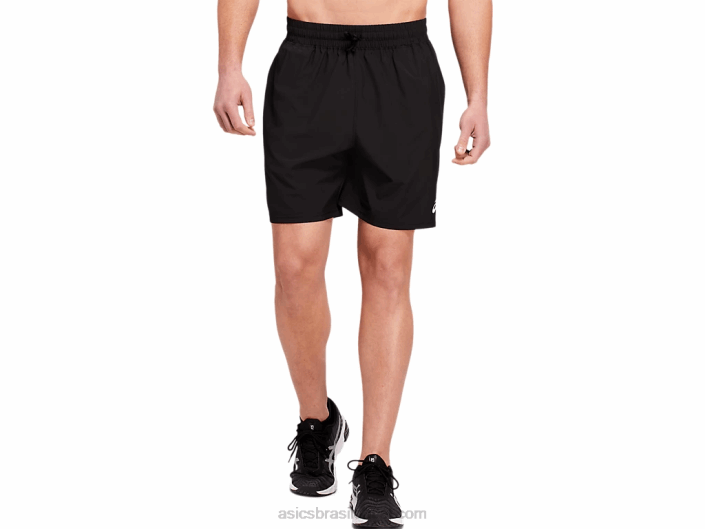 short trem tecido 7in masculino 462T1802 desempenho preto Asics