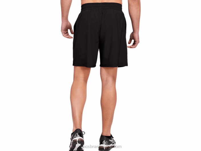 short trem tecido 7in masculino 462T1802 desempenho preto Asics