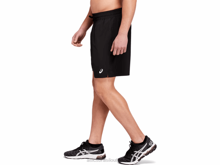 short trem tecido 7in masculino 462T1802 desempenho preto Asics