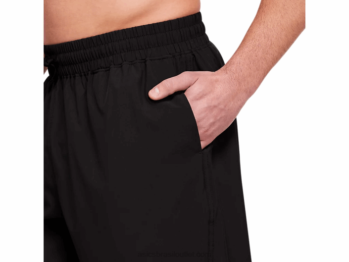 short trem tecido 7in masculino 462T1802 desempenho preto Asics