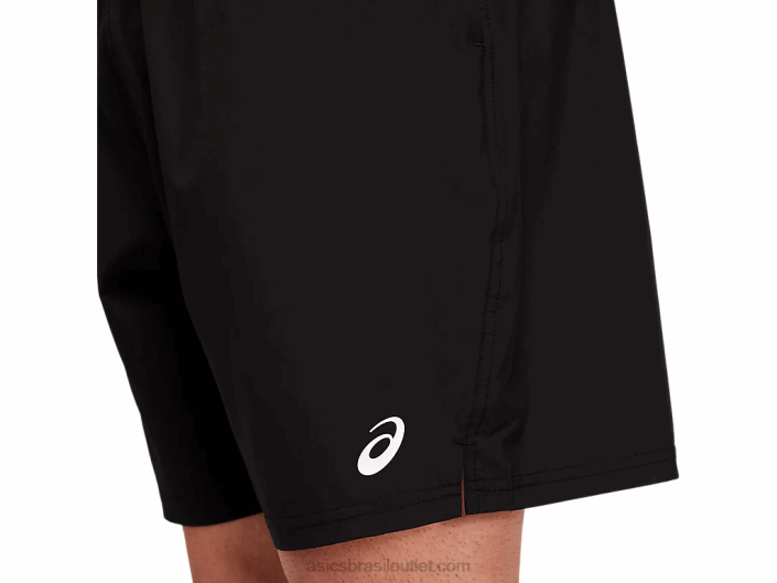 short trem tecido 7in masculino 462T1802 desempenho preto Asics