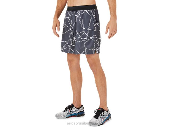 shorts estampados sazonais masculinos 462T1436 transportadora cinza Asics