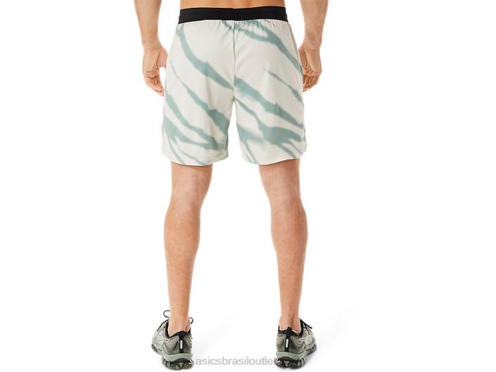shorts estampados sazonais masculinos 462T993 cinza fumê/cinza ardósia Asics