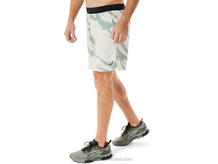 shorts estampados sazonais masculinos 462T993 cinza fumê/cinza ardósia Asics