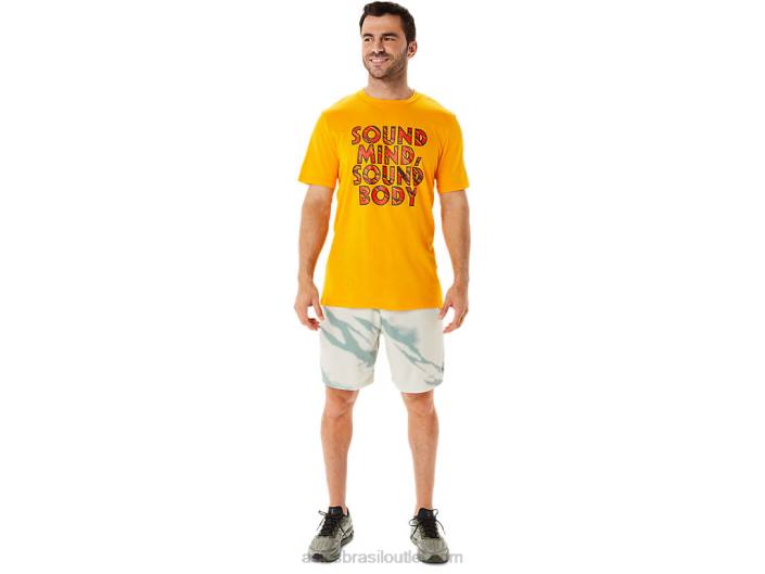 shorts estampados sazonais masculinos 462T993 cinza fumê/cinza ardósia Asics
