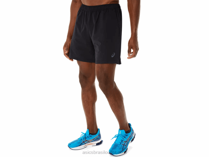 shorts híbridos masculinos de 7 polegadas 462T122 desempenho preto Asics
