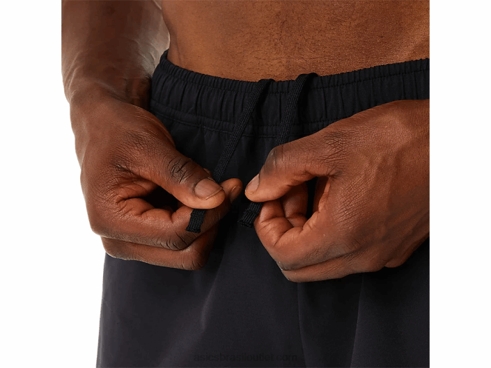 shorts híbridos masculinos de 7 polegadas 462T122 desempenho preto Asics