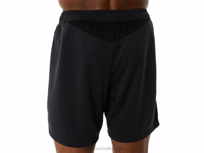 shorts híbridos masculinos de 7 polegadas 462T122 desempenho preto Asics