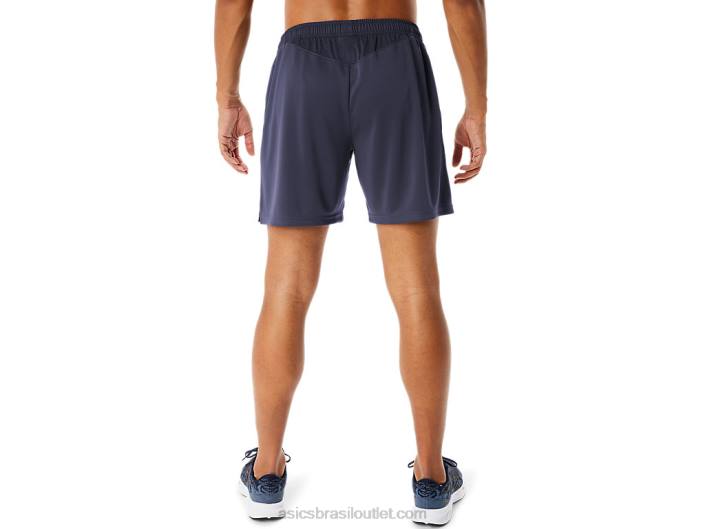 shorts híbridos masculinos de 7 polegadas 462T261 névoa índigo Asics