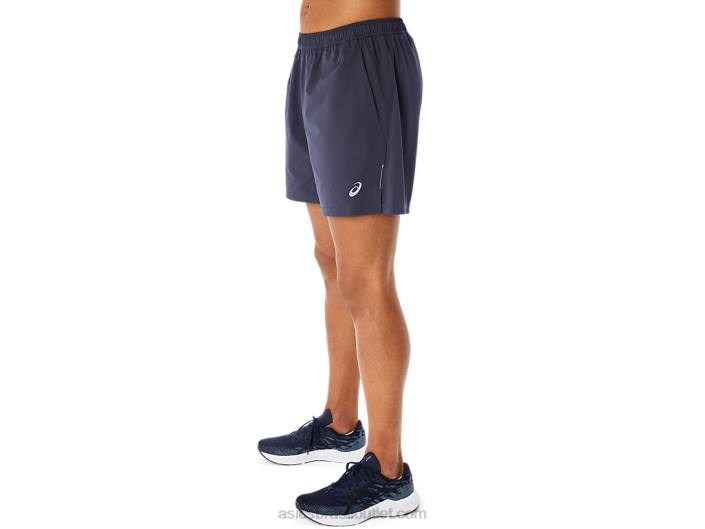 shorts híbridos masculinos de 7 polegadas 462T261 névoa índigo Asics
