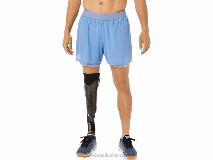 ventilação masculina 2-n-1 5in short 462T1322 harmonia azul/felicidade azul Asics