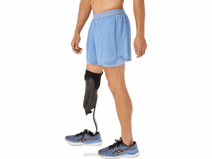 ventilação masculina 2-n-1 5in short 462T1322 harmonia azul/felicidade azul Asics