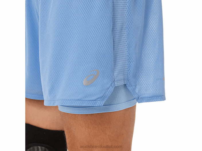ventilação masculina 2-n-1 5in short 462T1322 harmonia azul/felicidade azul Asics