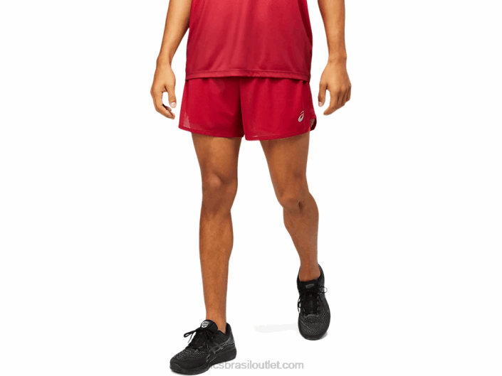 ventilação masculina 2-n-1 5in short 462T1803 bordô/vermelho elétrico Asics
