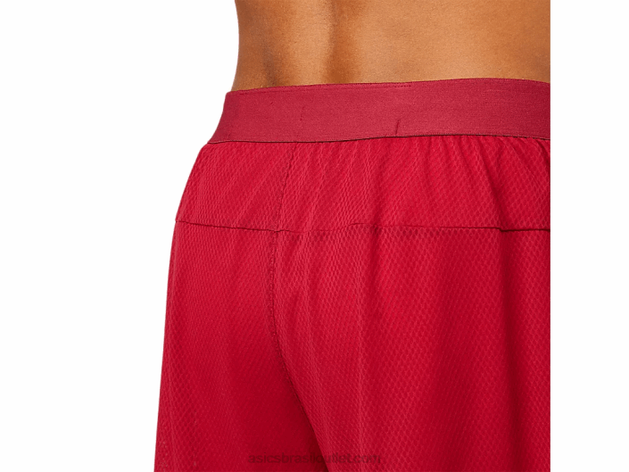 ventilação masculina 2-n-1 5in short 462T1803 bordô/vermelho elétrico Asics
