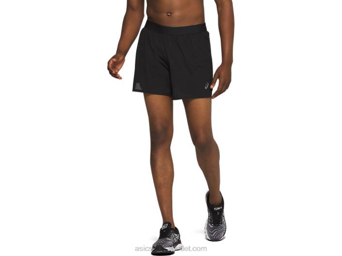 ventilação masculina 2-n-1 5in short 462T2085 desempenho preto Asics