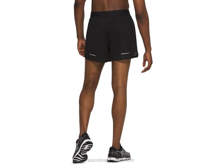 ventilação masculina 2-n-1 5in short 462T2085 desempenho preto Asics