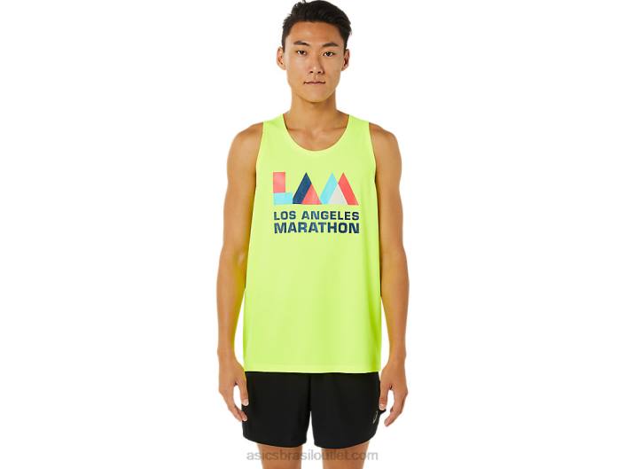 camiseta masculina lam ready-set ii 462T1619 amarelo de segurança Asics