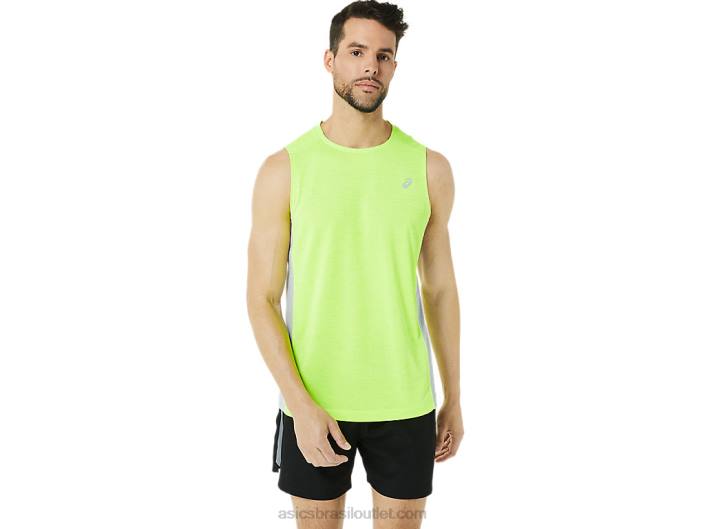 tanque muscular train sana masculino 462T1372 perigo verde/piedmont cinza Asics