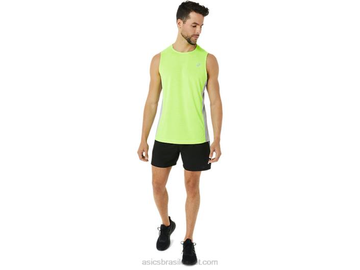 tanque muscular train sana masculino 462T1372 perigo verde/piedmont cinza Asics