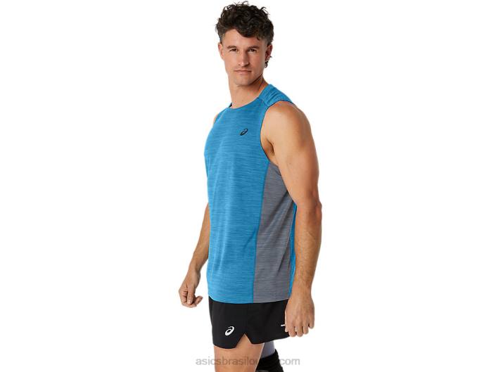tanque muscular train sana masculino 462T17 ilha azul/rocha de folha Asics
