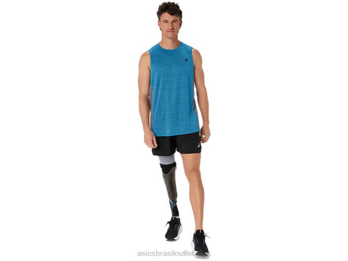 tanque muscular train sana masculino 462T17 ilha azul/rocha de folha Asics