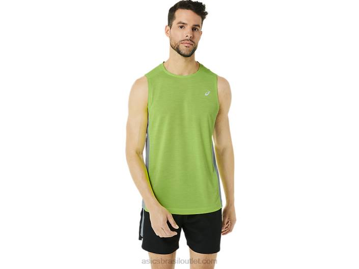 tanque muscular train sana masculino 462T43 raspas de lima/rocha de folha Asics