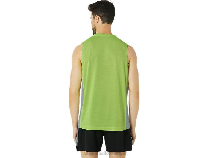 tanque muscular train sana masculino 462T43 raspas de lima/rocha de folha Asics